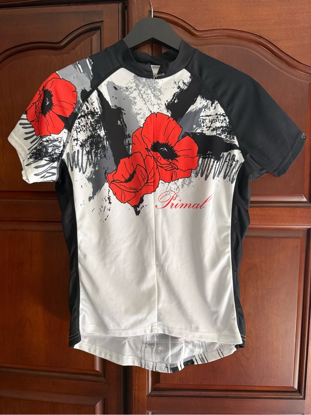 Primal Wear Poppy Floral Cycling Jersey Short Sleeve NWT Size Large